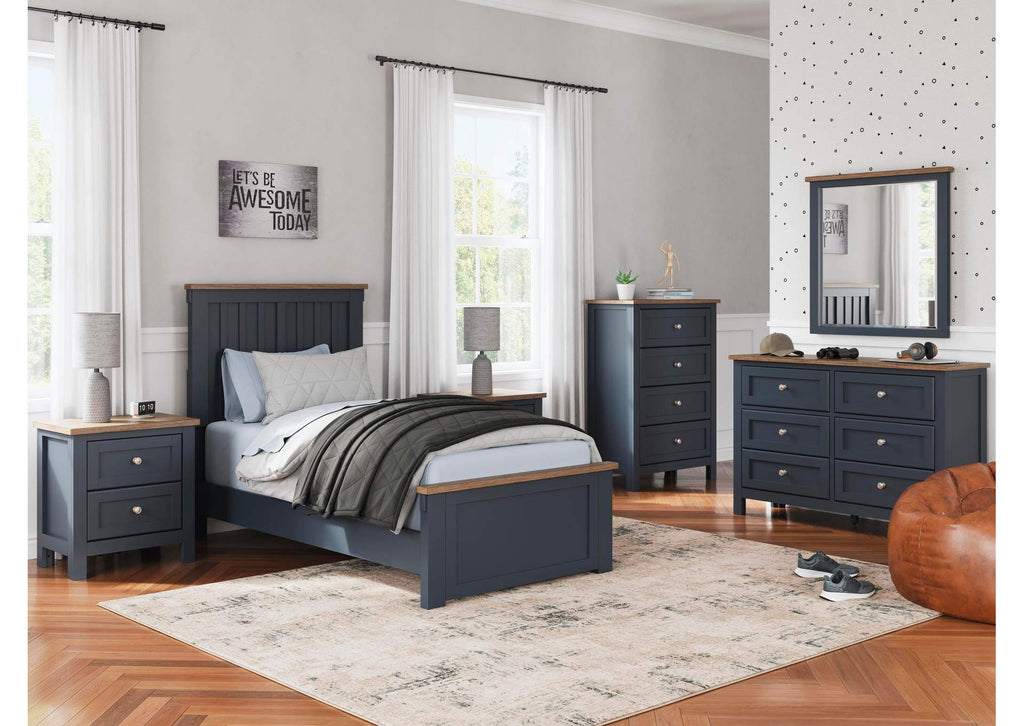 Landocken Twin Panel Bed and Dresser
