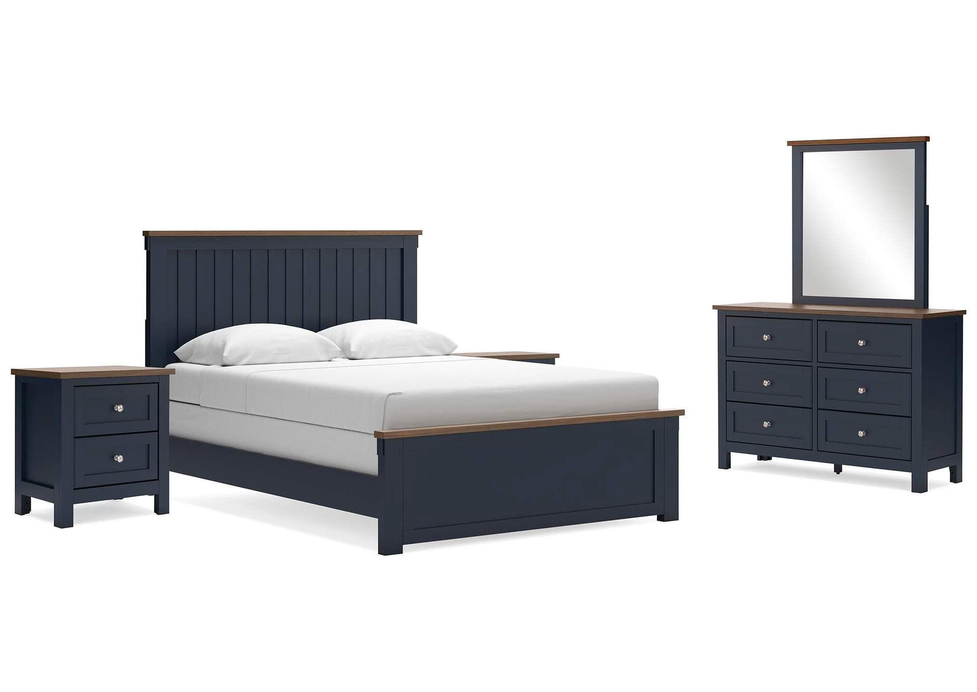 Landocken Queen Panel Bed, Dresser, Mirror and 2 Nightstands