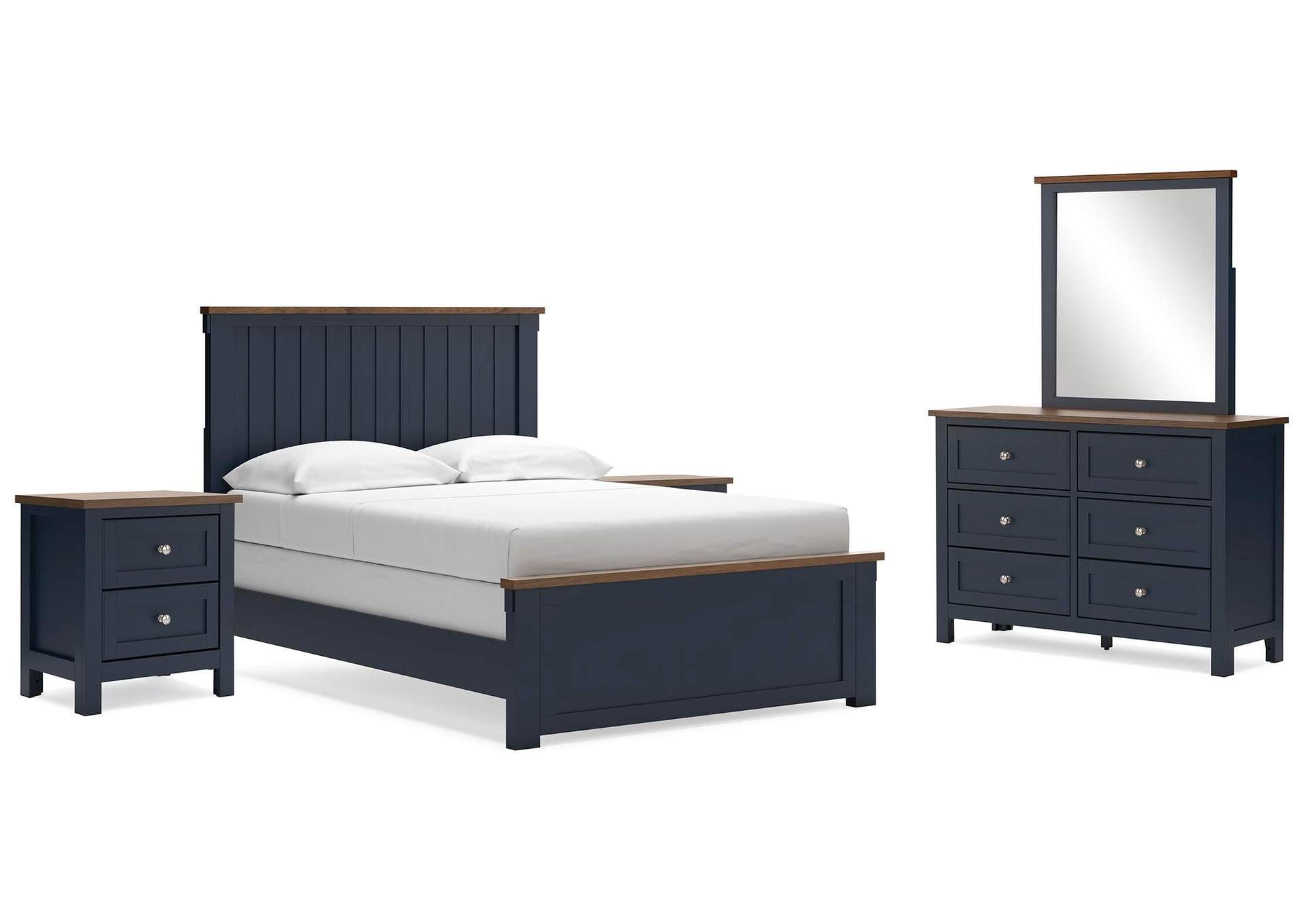 Landocken Full Panel Bed, Dresser, Mirror and 2 Nightstands