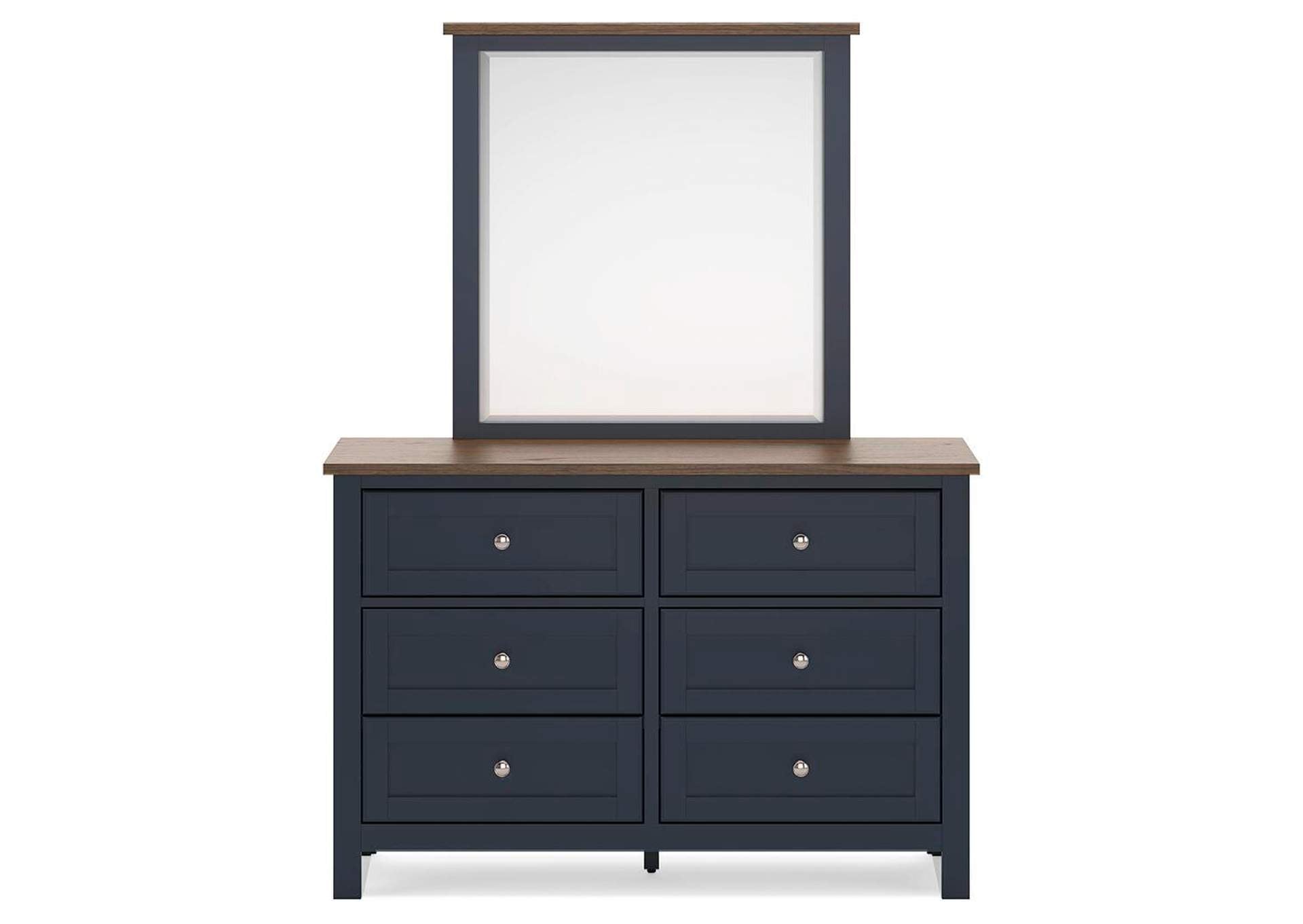 Landocken Queen Panel Bed, Dresser, Mirror and 2 Nightstands front view