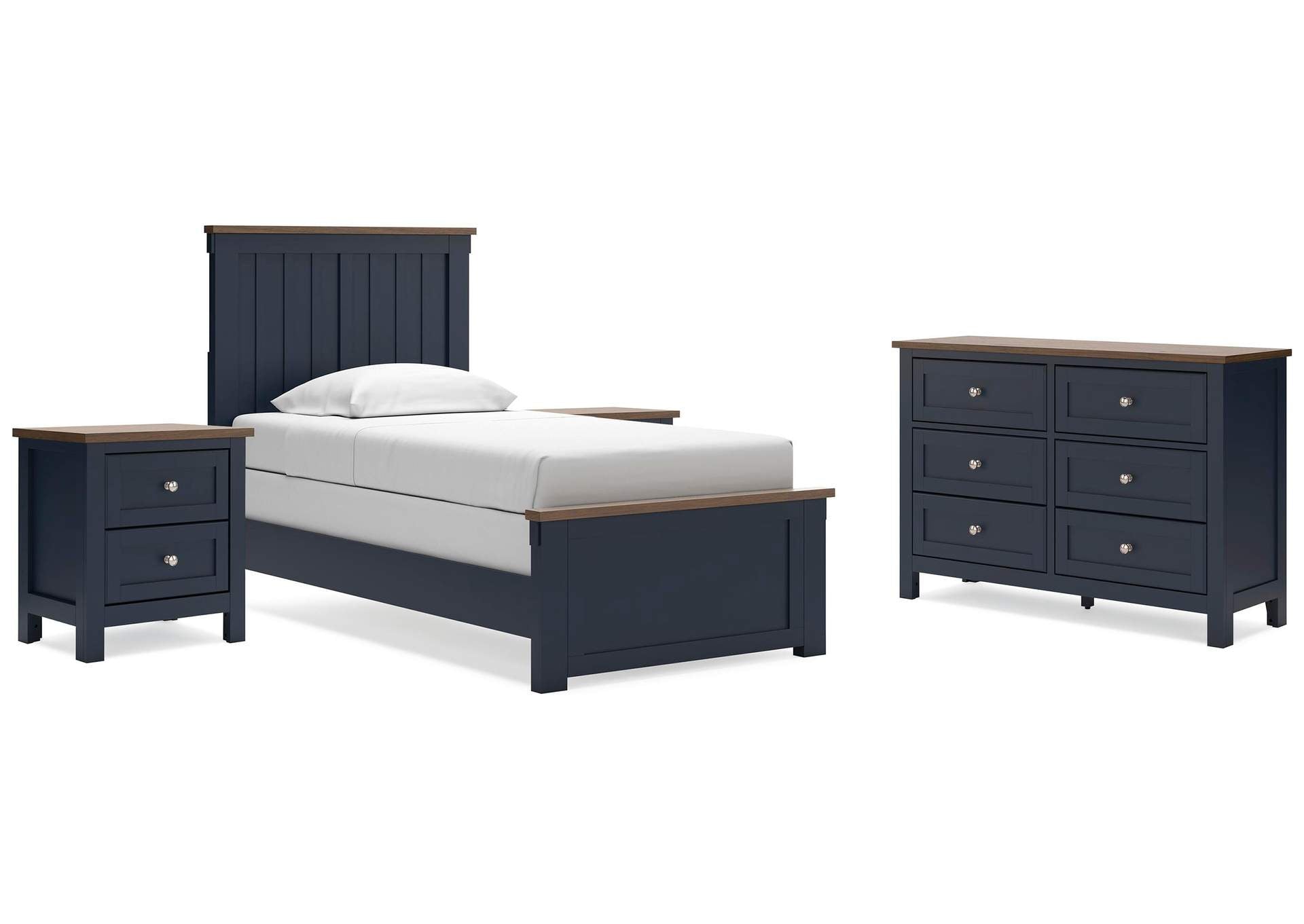 Landocken Twin Panel Bed, Dresser and 2 Nightstands