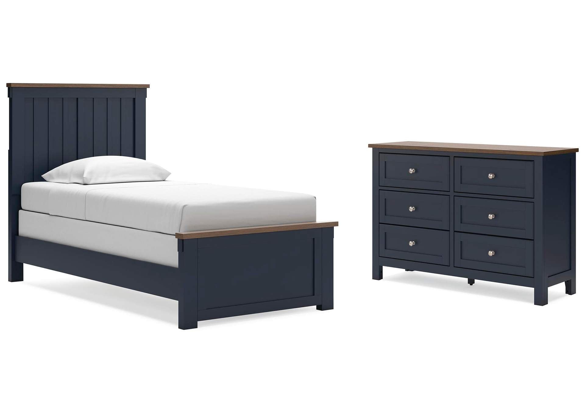 Landocken Twin Panel Bed and Dresser