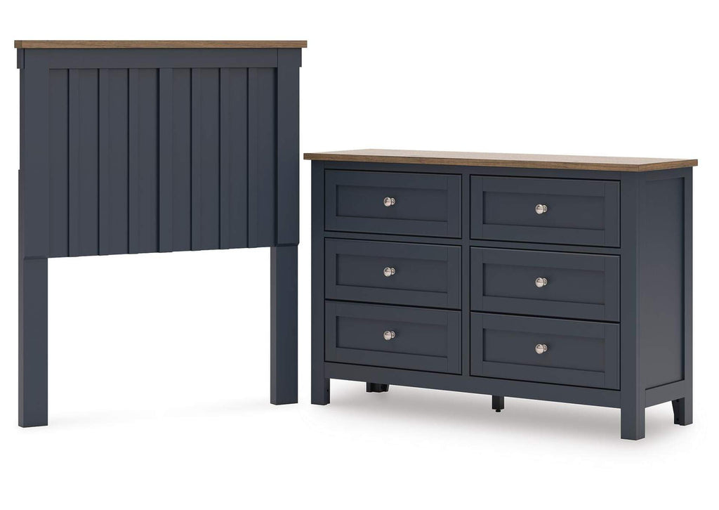 Landocken Twin Panel Headboard and Dresser