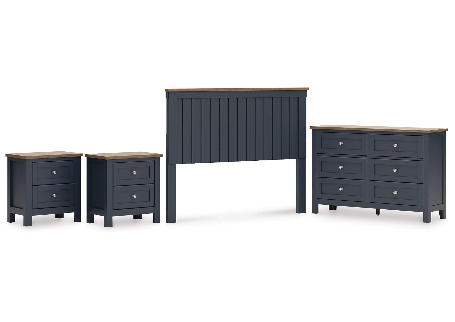Landocken Queen Panel Headboard, Dresser and 2 Nightstands