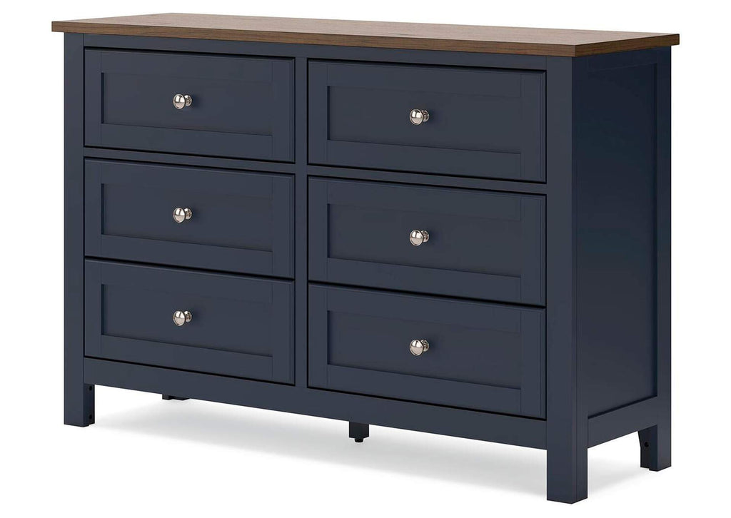 Landocken Full Panel Headboard and Dresser angled view