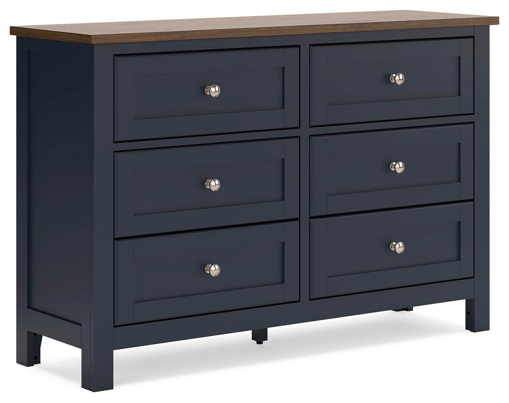 Landocken Dresser in Brown/Blue, angle view