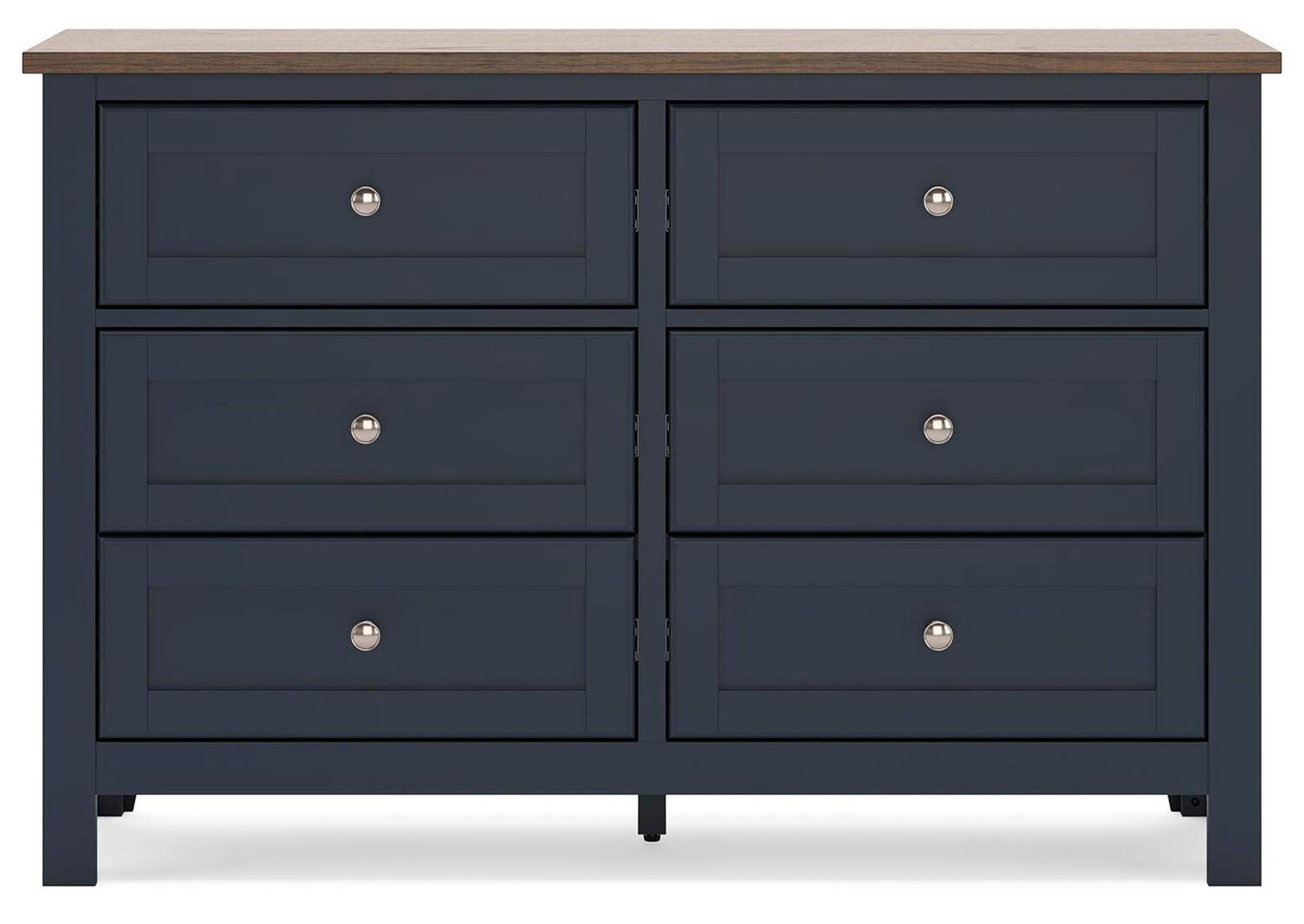 Landocken Twin Panel Bed, Dresser and 2 Nightstands front view
