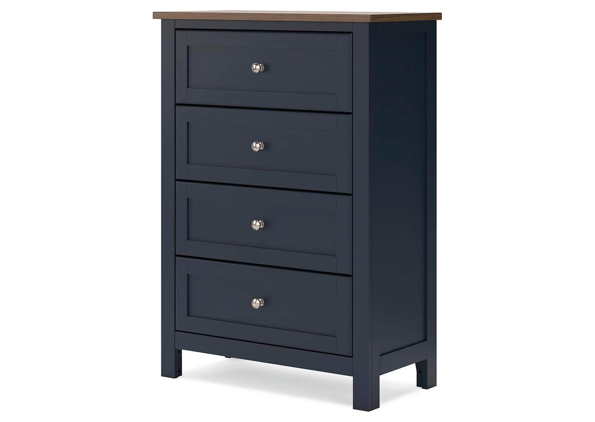 Landocken Queen Panel Headboard, Dresser, Mirror, Chest and 2 Nightstands angled view