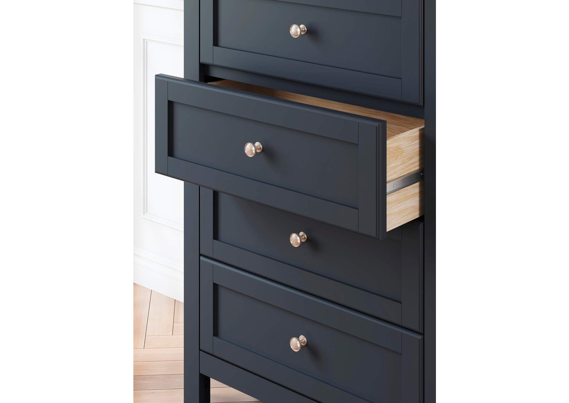 Landocken Full Panel Bed with Mirrored Dresser and Chest detail