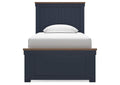 Landocken Twin Panel Bed with Mirrored Dresser