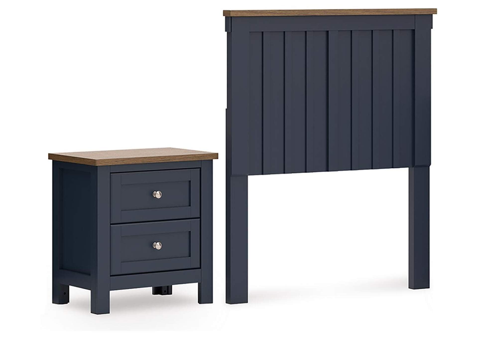 Landocken Twin Panel Headboard and Nightstand