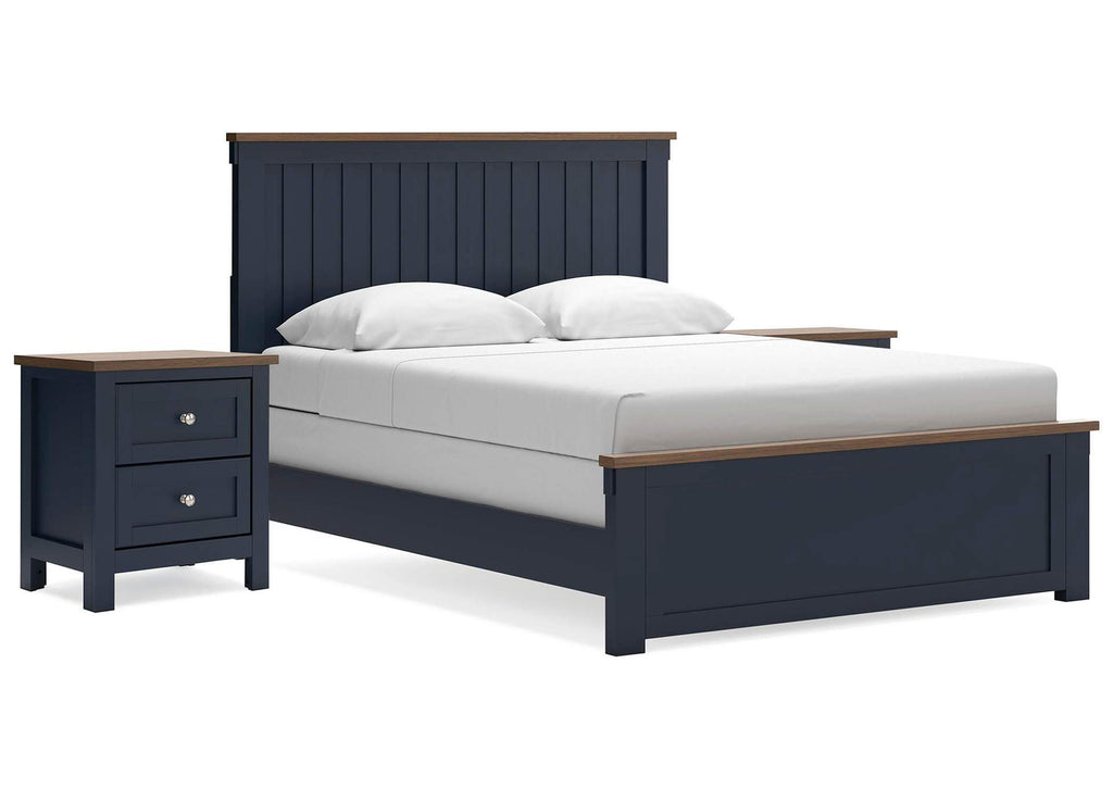 Landocken Queen Panel Bed and 2 Nightstands