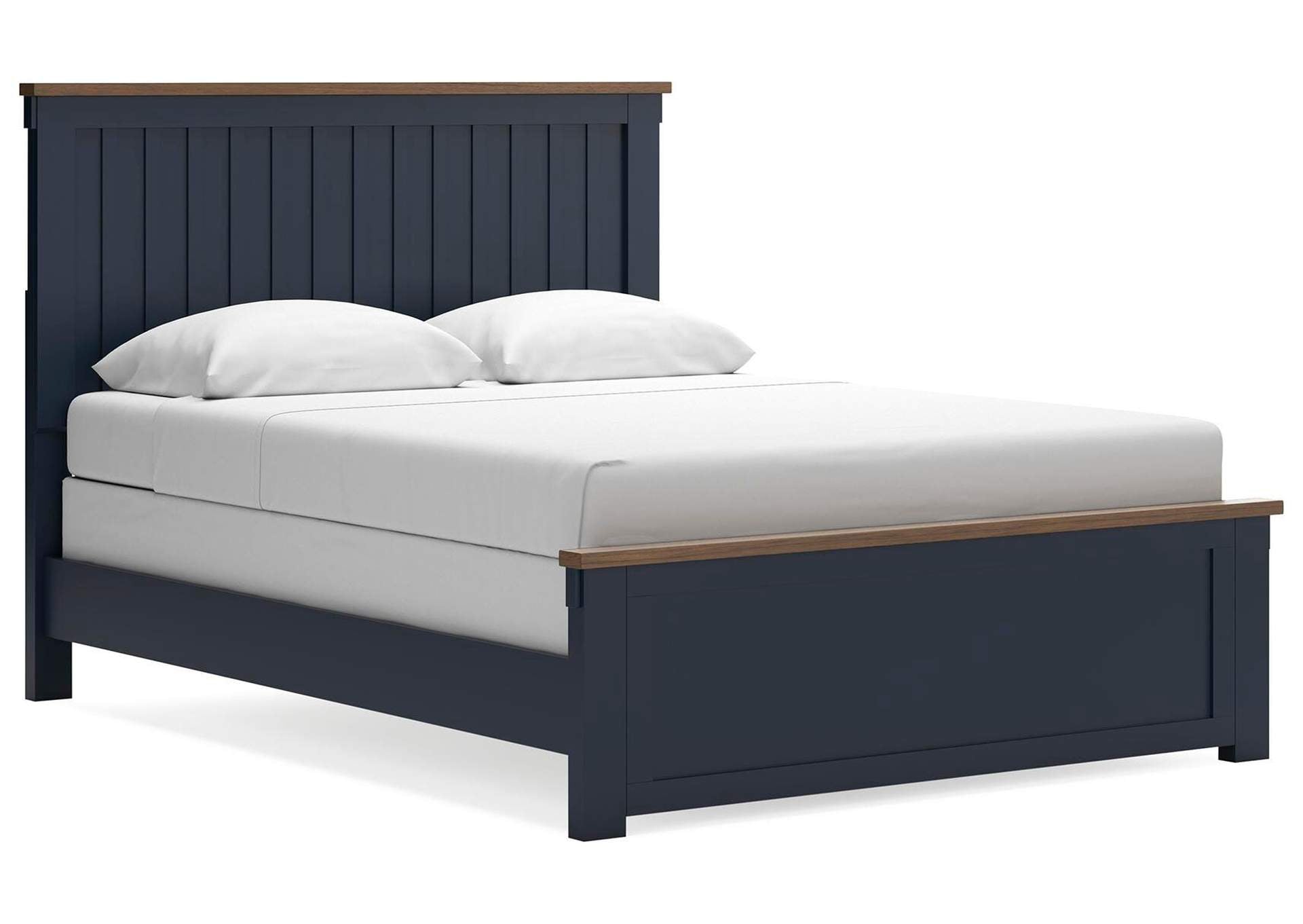 Landocken Queen Panel Bed, Dresser, Mirror and 2 Nightstands angled view