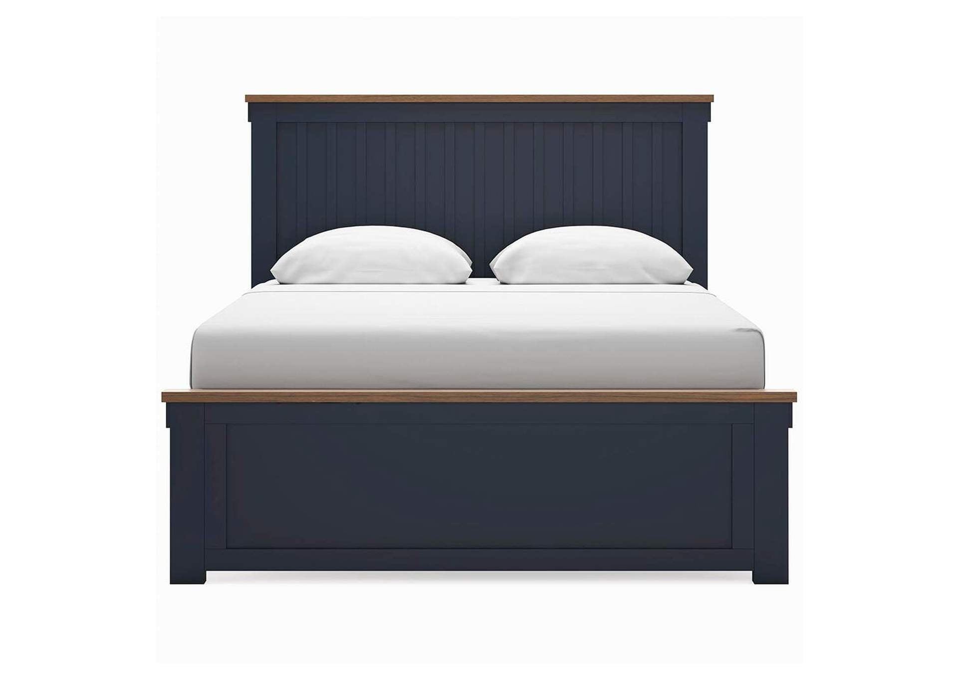 Landocken Queen Panel Bed with Mirrored Dresser and Chest