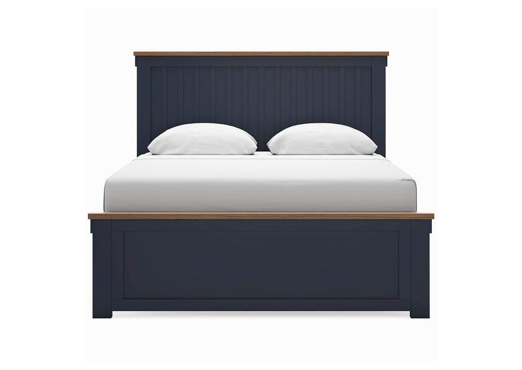Landocken Queen Panel Bed with Mirrored Dresser and Nightstand front view