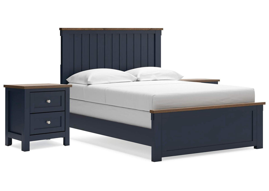 Landocken Full Panel Bed and 2 Nightstands