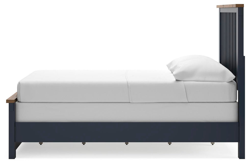 Landocken Full Panel Bed in Brown/Blue, alternate side view