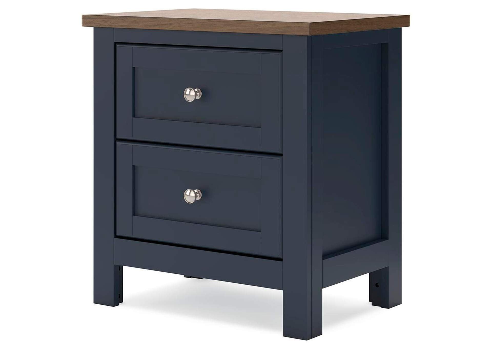 Landocken Twin Panel Headboard and Nightstand angled view