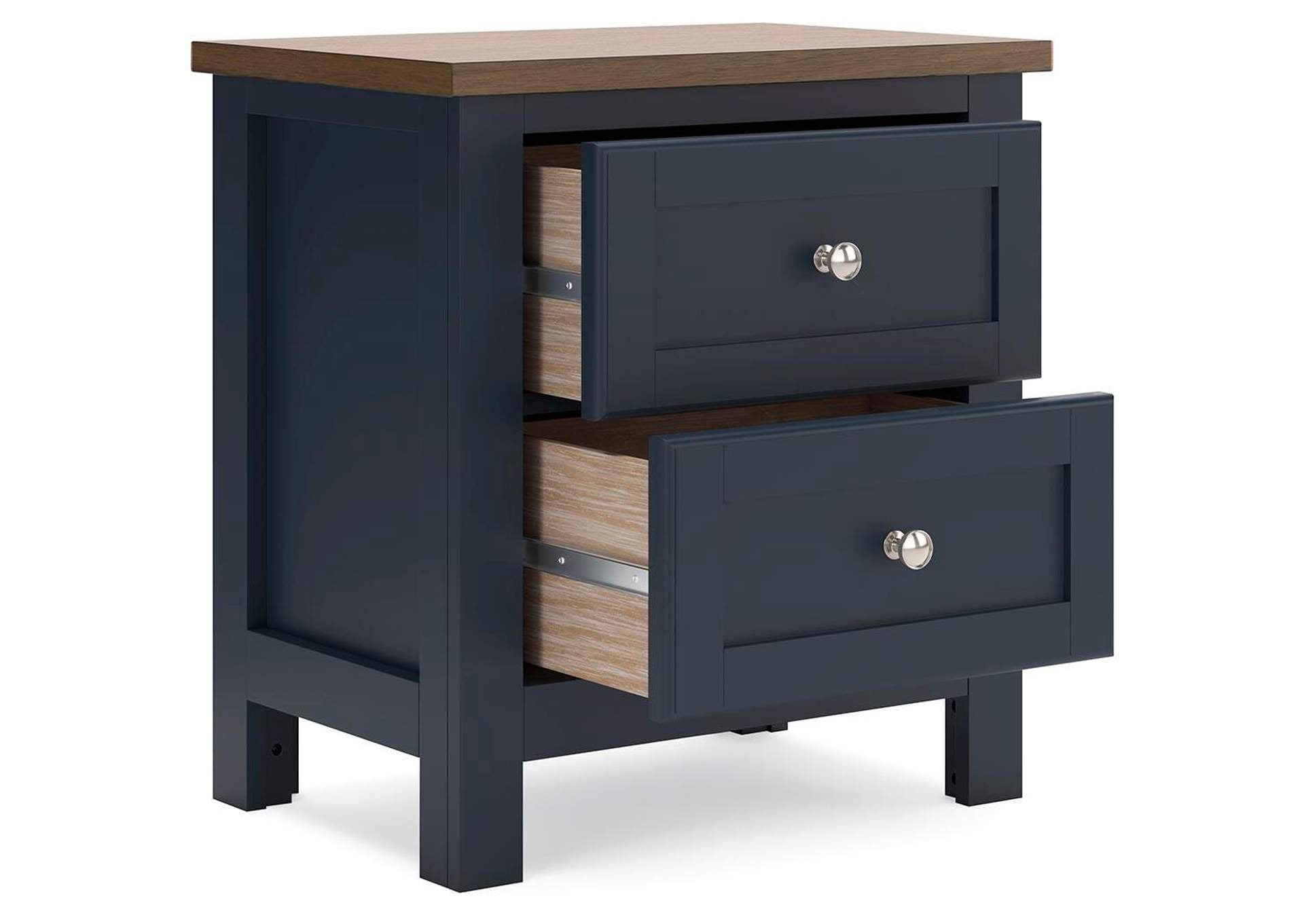 Landocken Twin Panel Headboard and Nightstand angled view