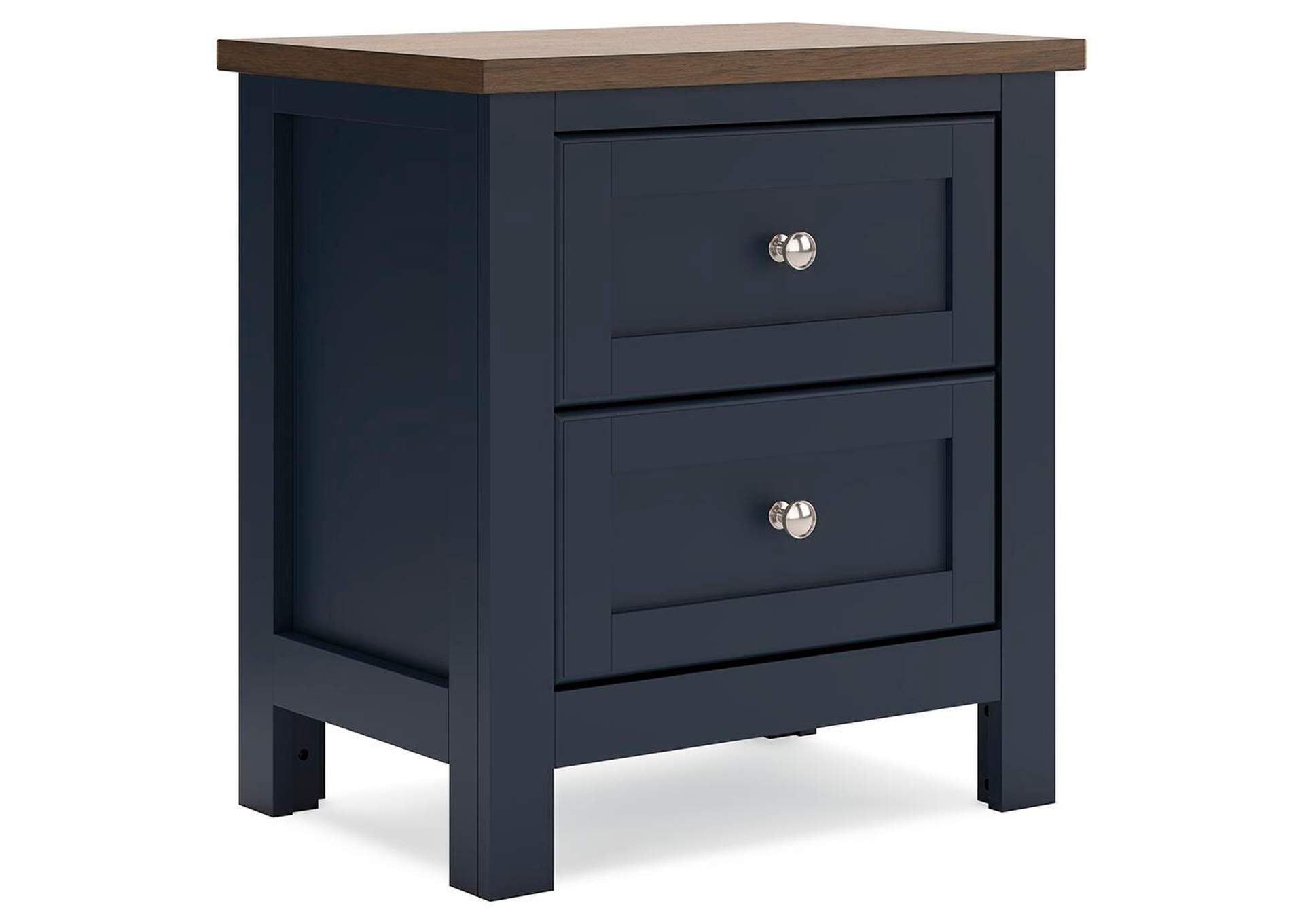 Landocken Queen Panel Headboard, Dresser, Mirror, Chest and 2 Nightstands angled view