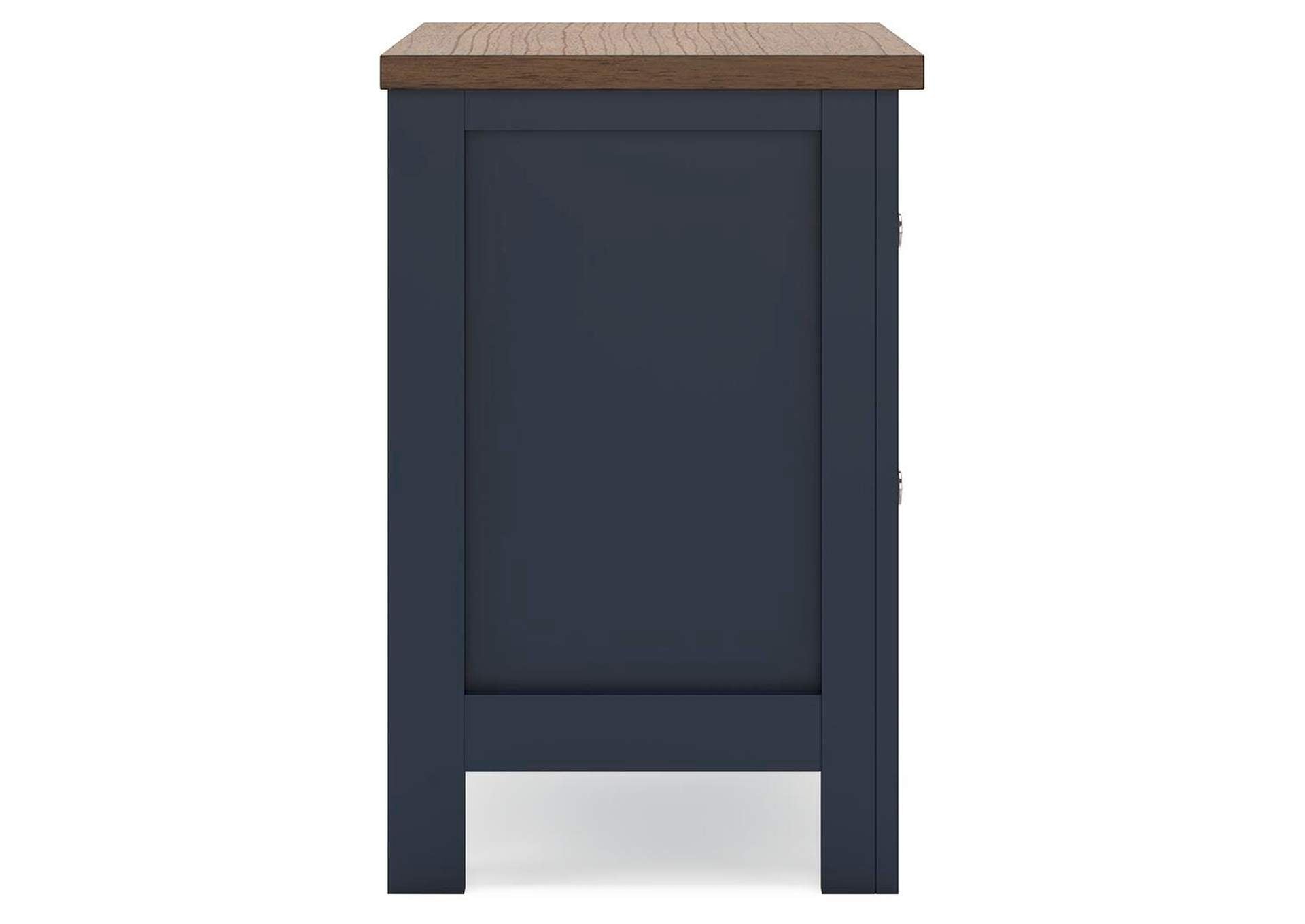 Landocken Twin Panel Headboard, Dresser, Mirror, Chest and 2 Nightstands side view