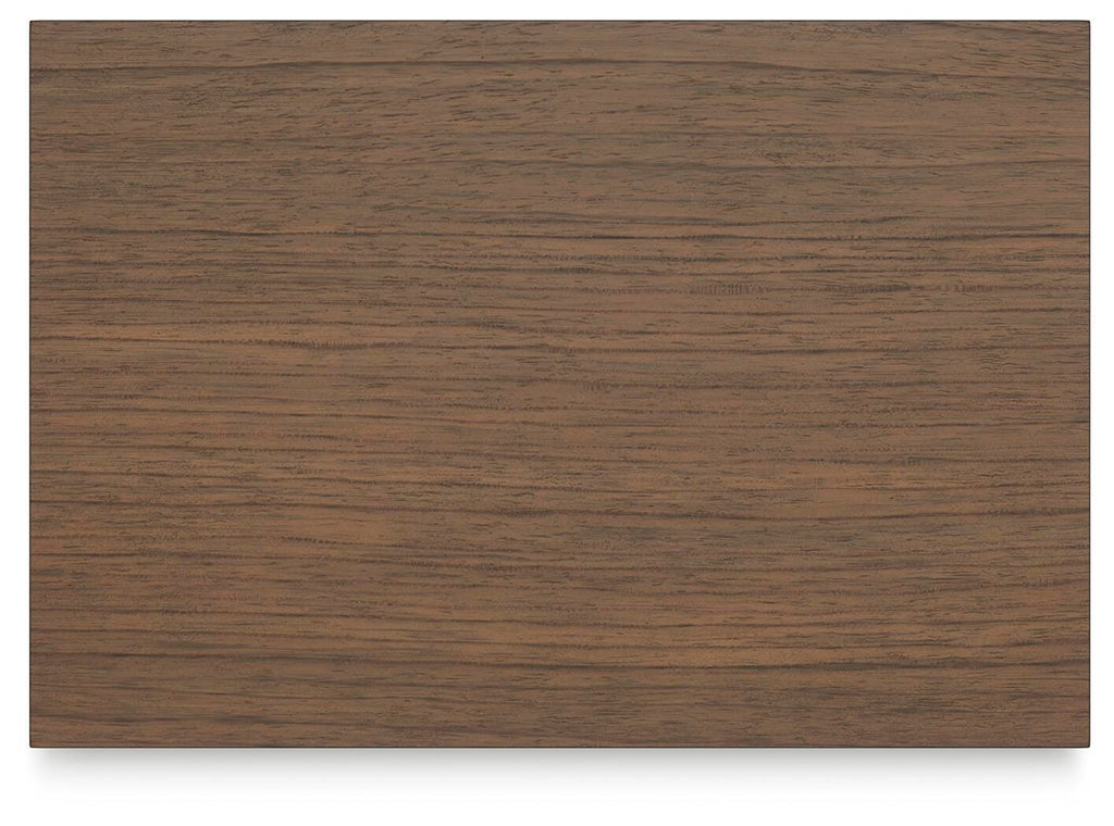 Landocken Nightstand in Brown/Blue, top view