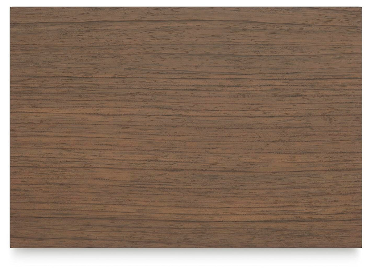 Landocken Nightstand in Brown/Blue, top view