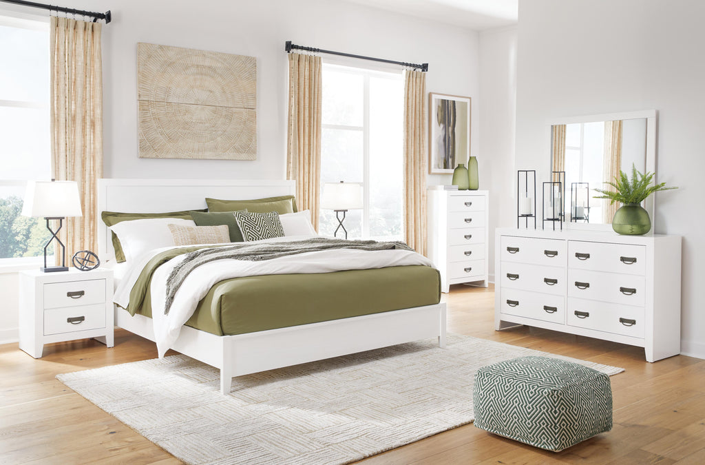 Binterglen California King Panel Bed in White, alternate view 9