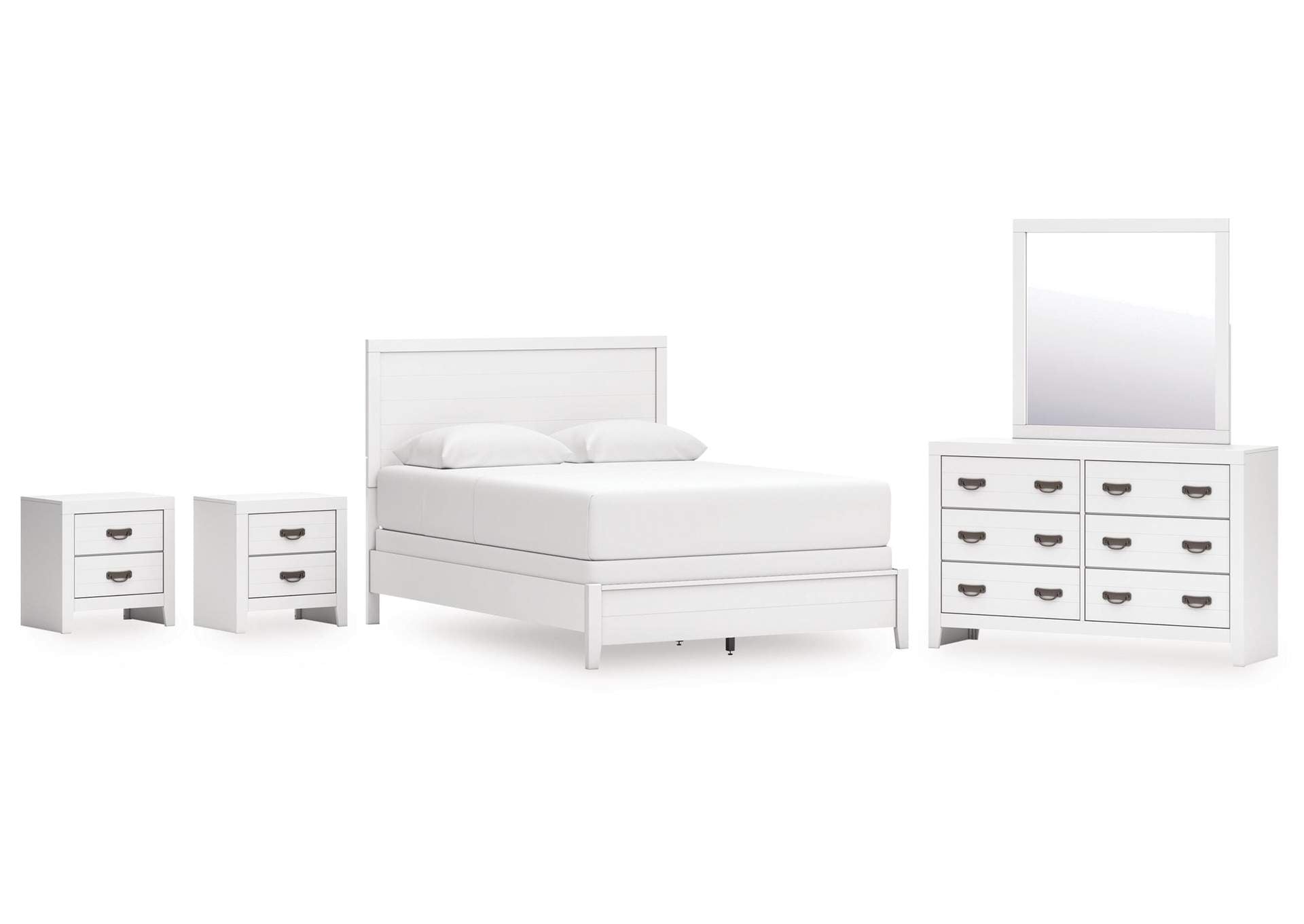 Binterglen Queen Panel Bed, Dresser, Mirror and 2 Nightstands