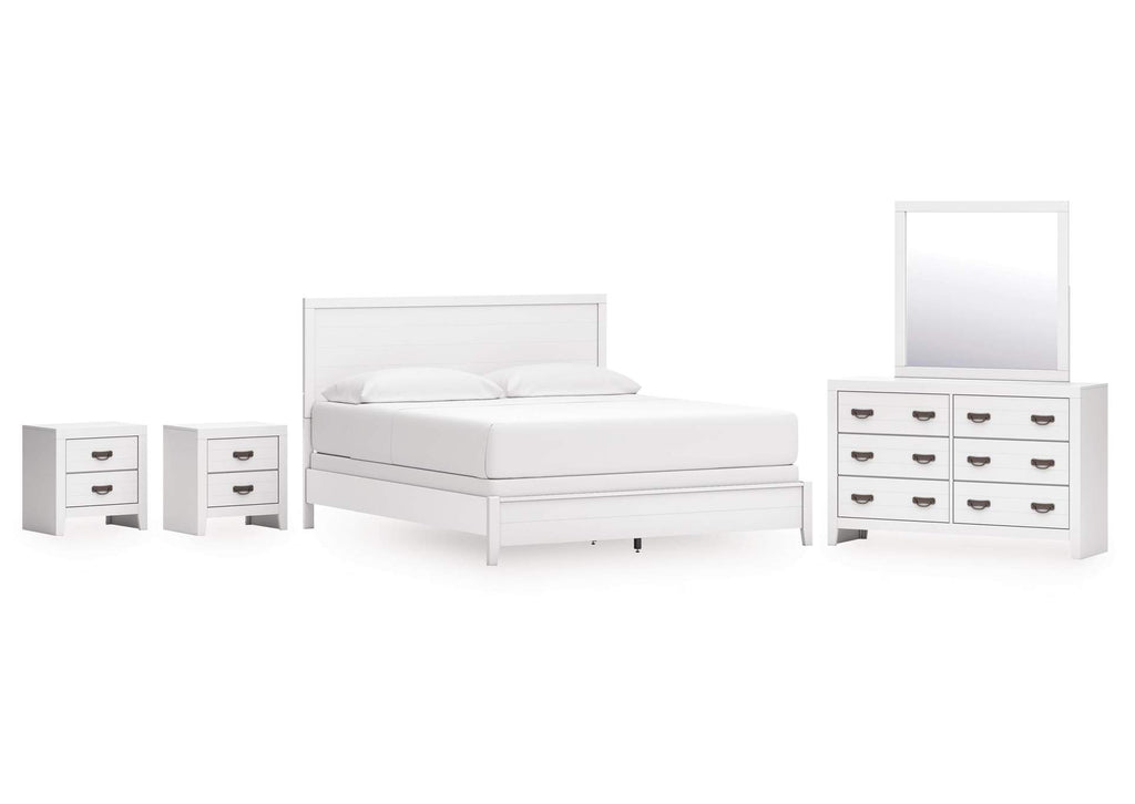 Binterglen California King Panel Bed, Dresser, Mirror and 2 Nightstands