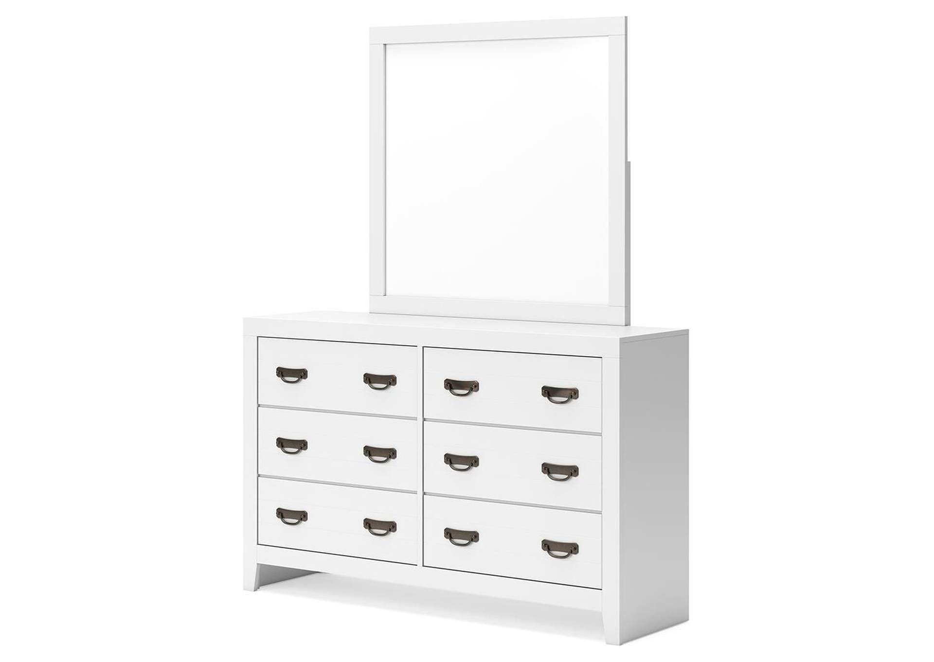 Binterglen Queen Panel Bed, Dresser, Mirror and 2 Nightstands angled view