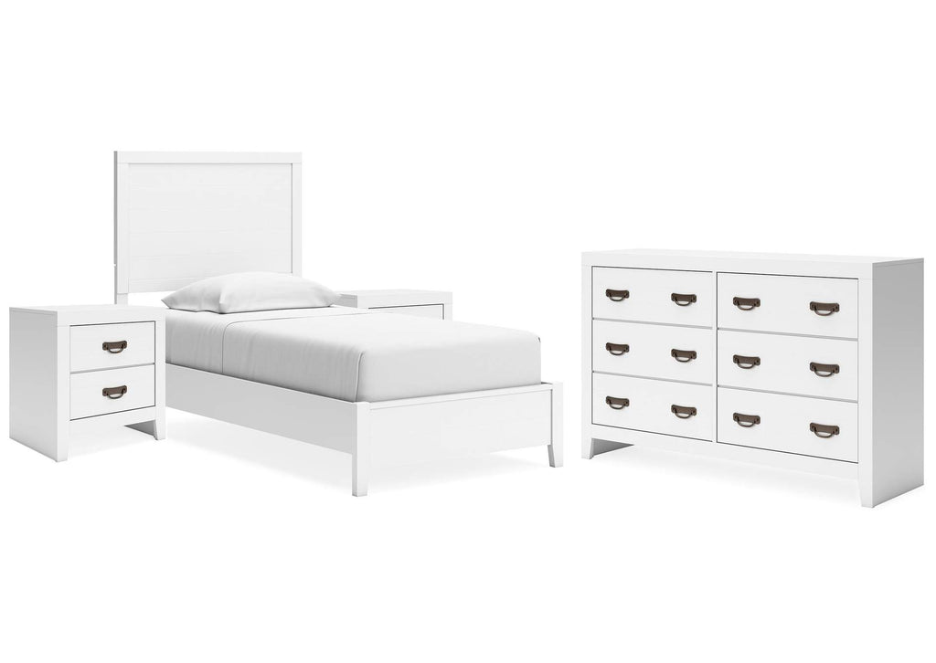 Binterglen Twin Panel Bed with Dresser and 2 Nightstands