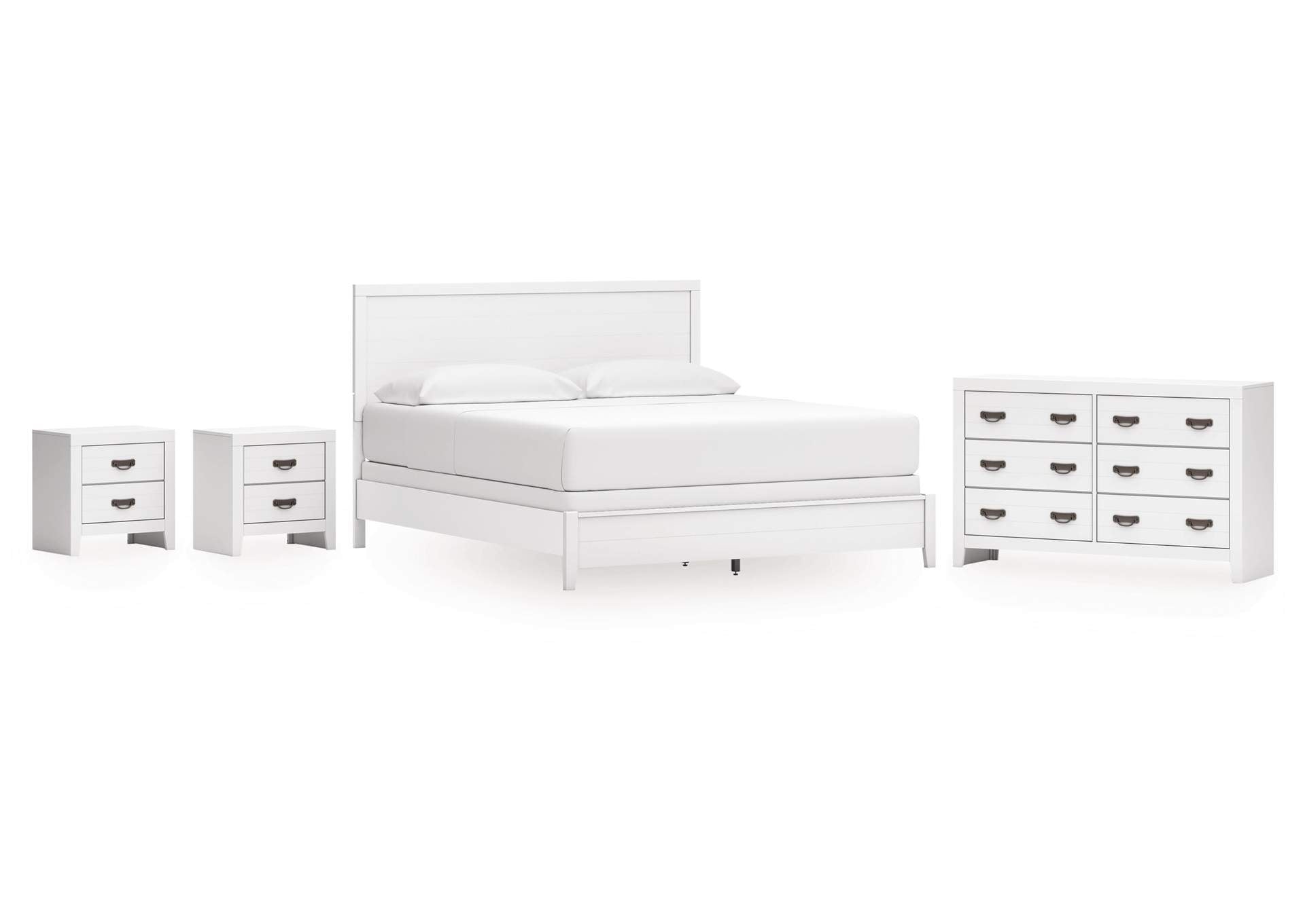 Binterglen California King Panel Bed, Dresser and 2 Nightstands