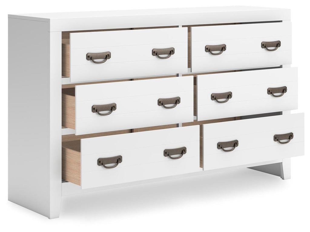 Binterglen Dresser in White, open view