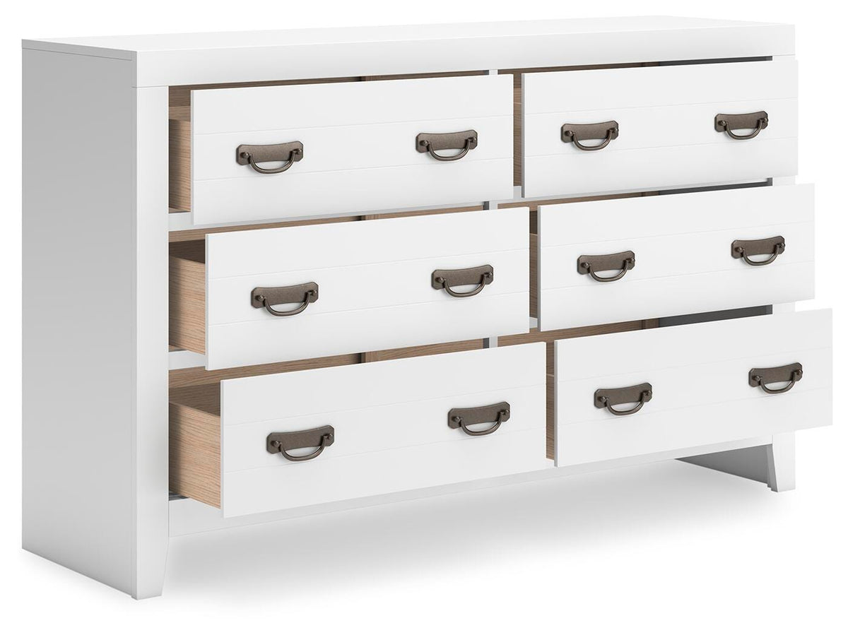 Binterglen Dresser in White, open view