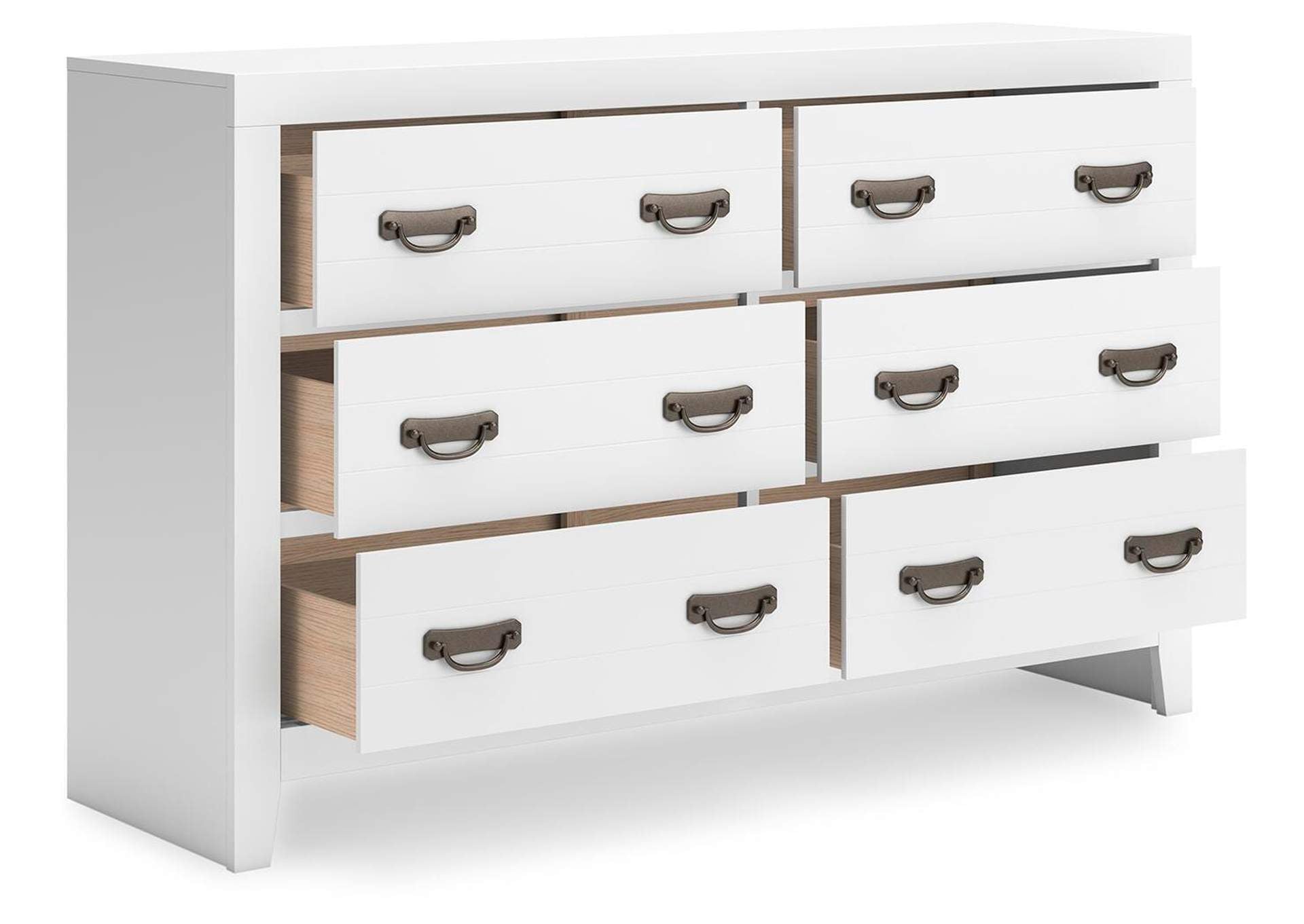 Binterglen King Panel Bed with Dresser angled view