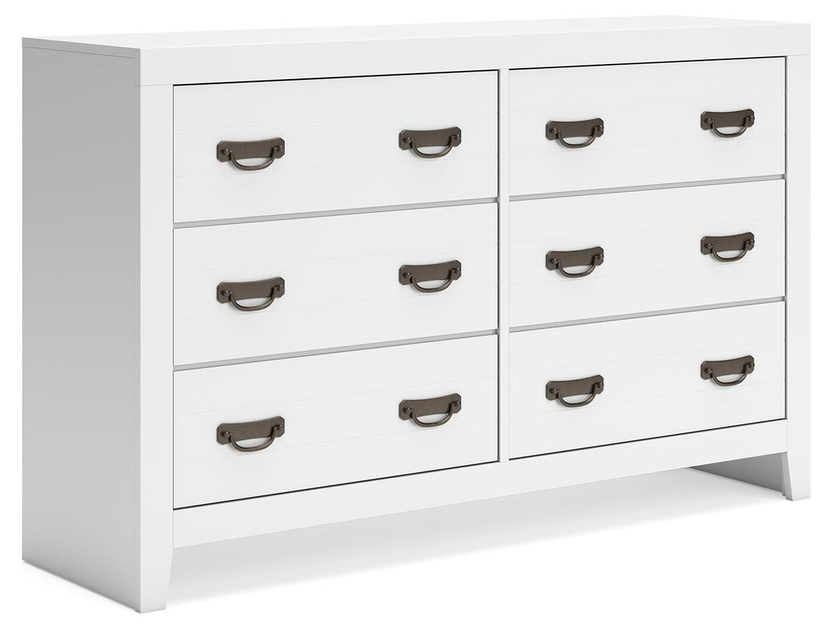 Binterglen Dresser in White, angle view