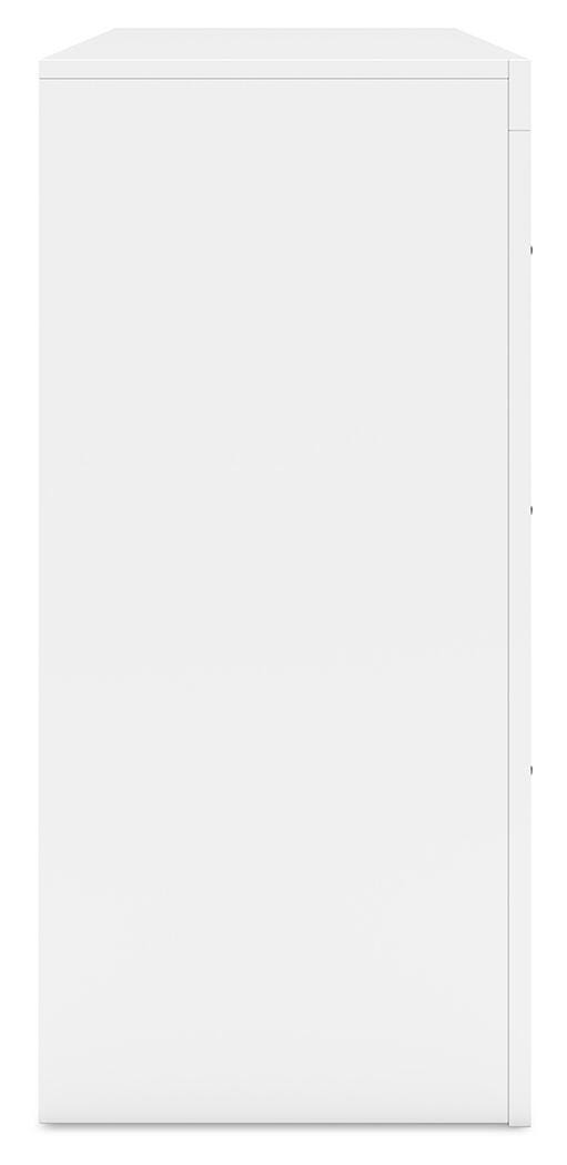 Binterglen Dresser in White, side view