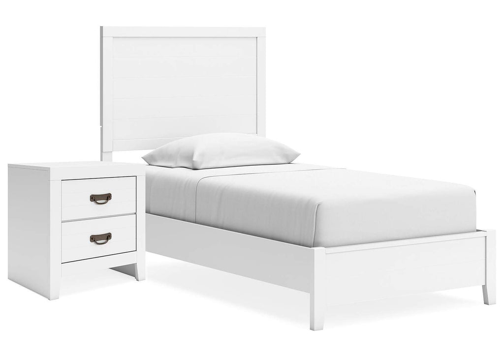 Binterglen Twin Panel Bed with Nightstand