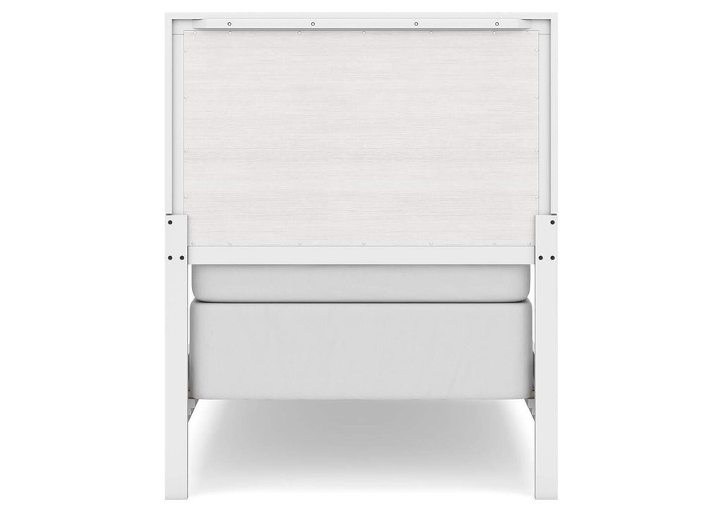 Binterglen Twin Panel Bed with Mirrored Dresser and 2 Nightstands