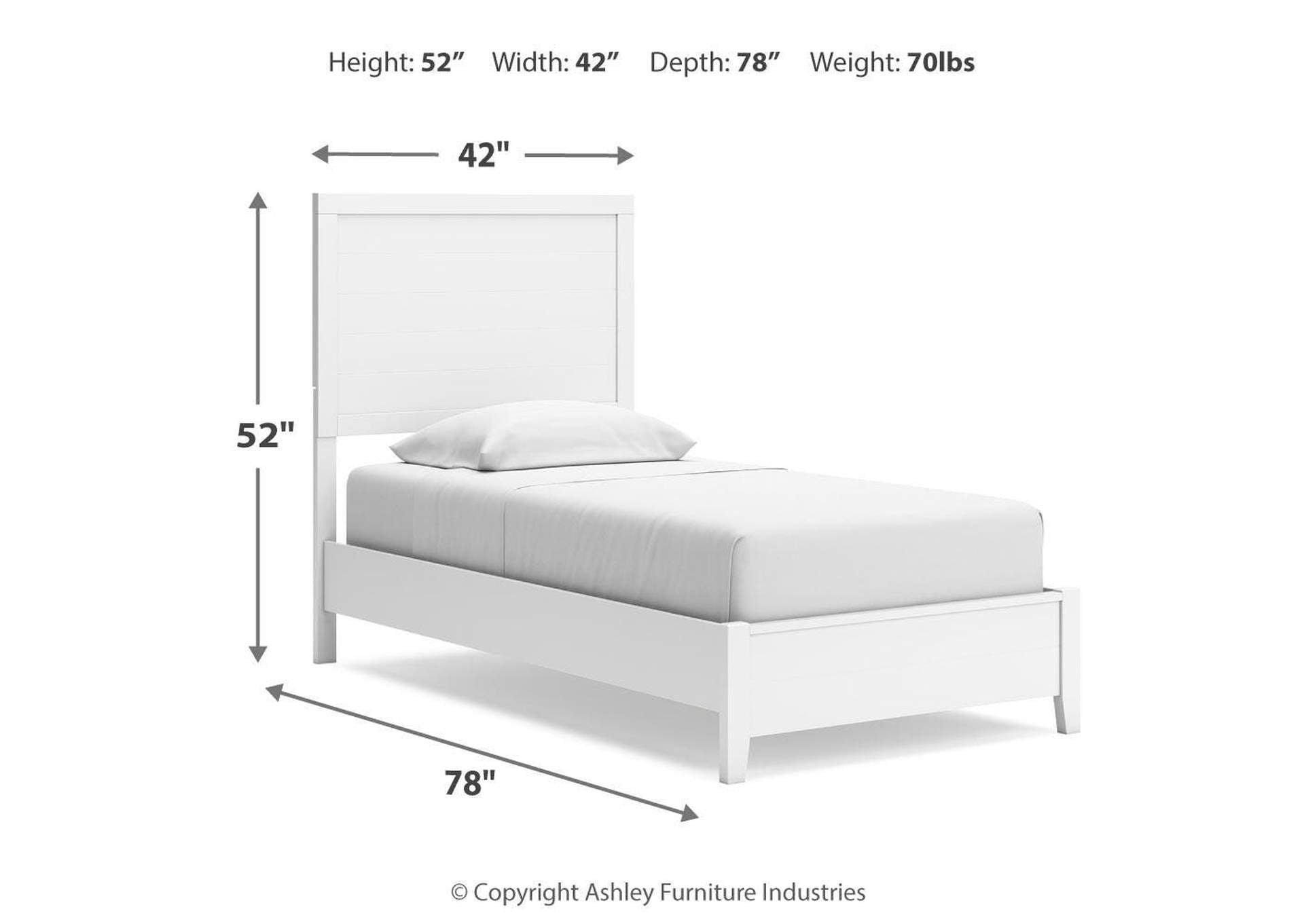 Binterglen Twin Panel Bed with Mirrored Dresser and 2 Nightstands dimensions