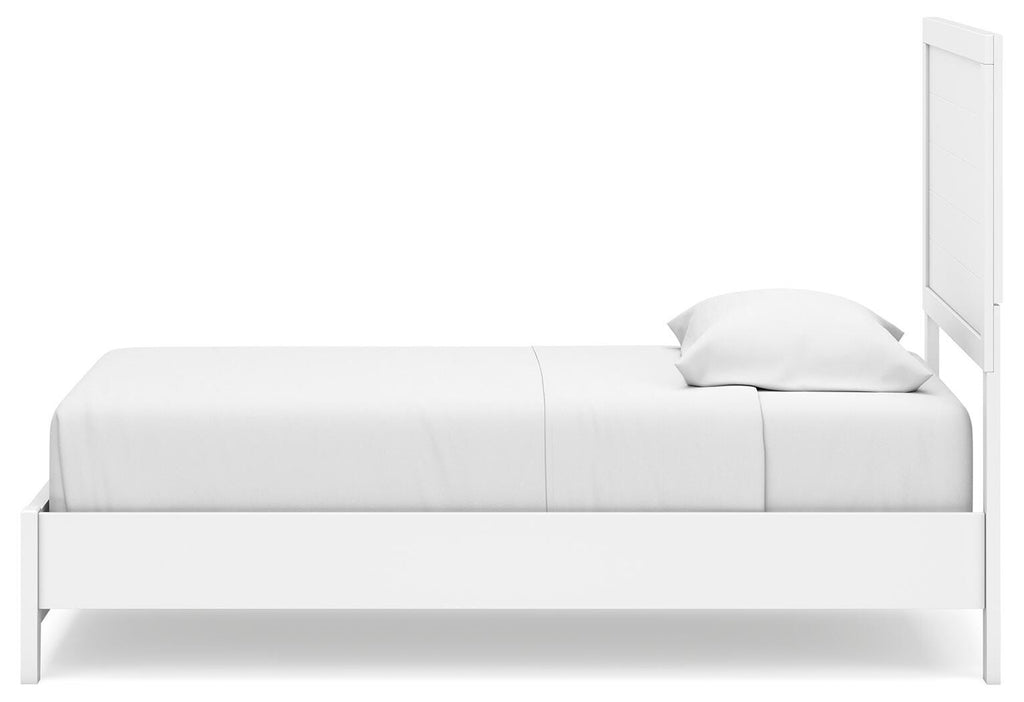 Binterglen Twin Panel Bed in White, alternate side view