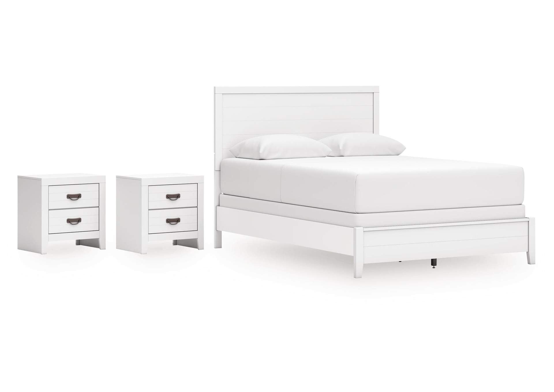 Binterglen Queen Panel Bed and 2 Nightstands