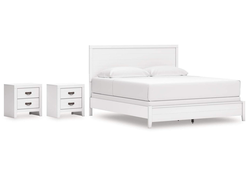 Binterglen King Panel Bed and 2 Nightstands