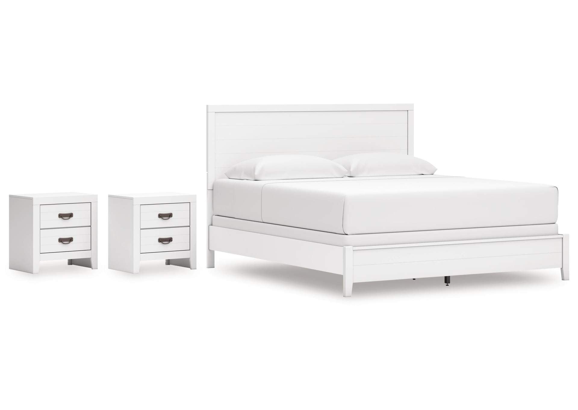 Binterglen King Panel Bed and 2 Nightstands