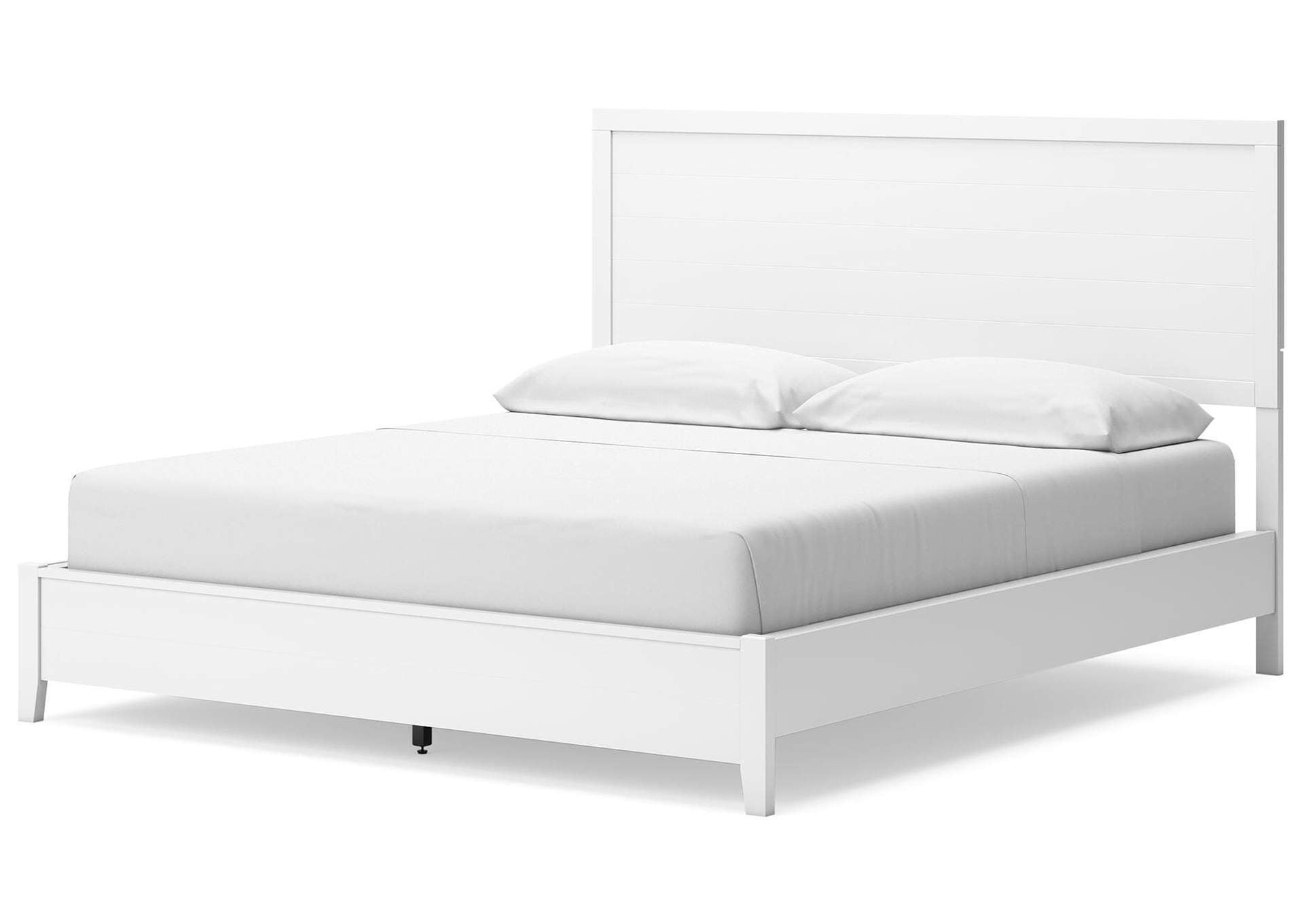 Binterglen California King Panel Bed, Dresser, Mirror and 2 Nightstands angled view