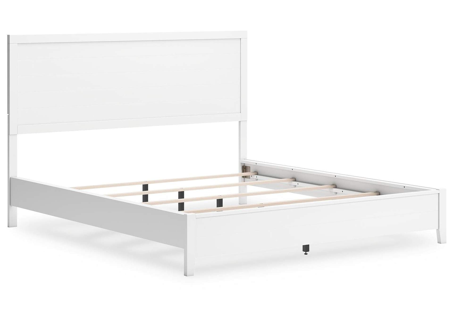 Binterglen California King Panel Bed, Dresser, Mirror and 2 Nightstands angled view