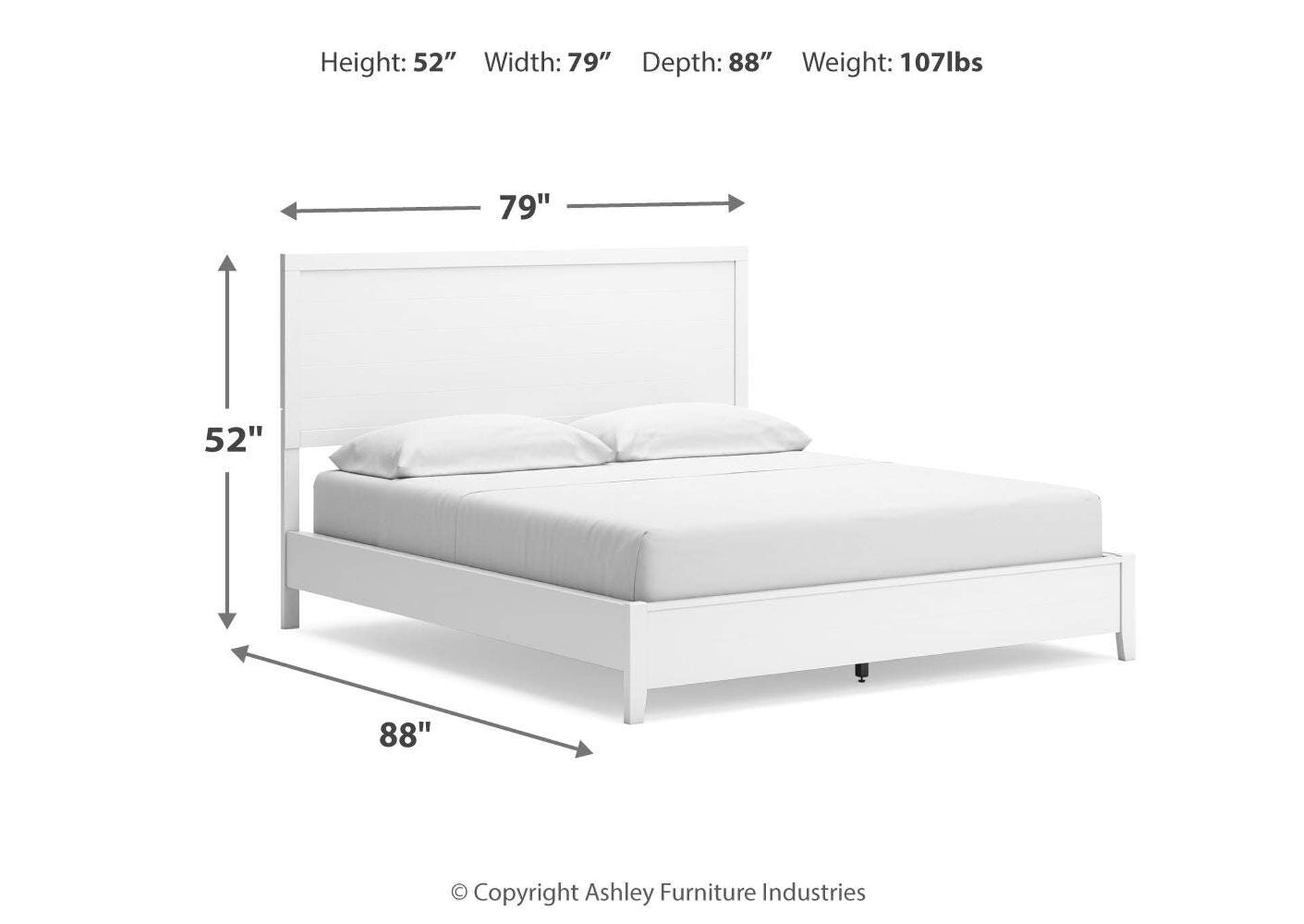 Binterglen California King Panel Bed, Dresser and 2 Nightstands dimensions