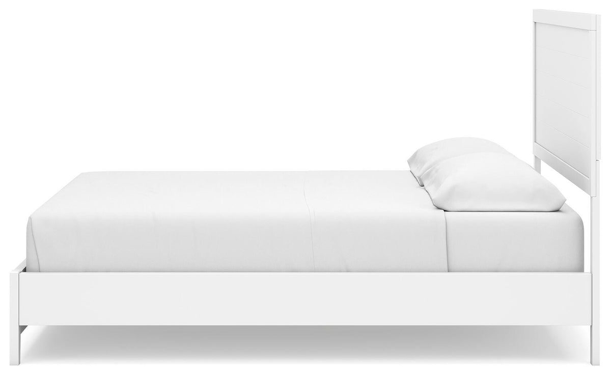 Binterglen California King Panel Bed in White, alternate side view