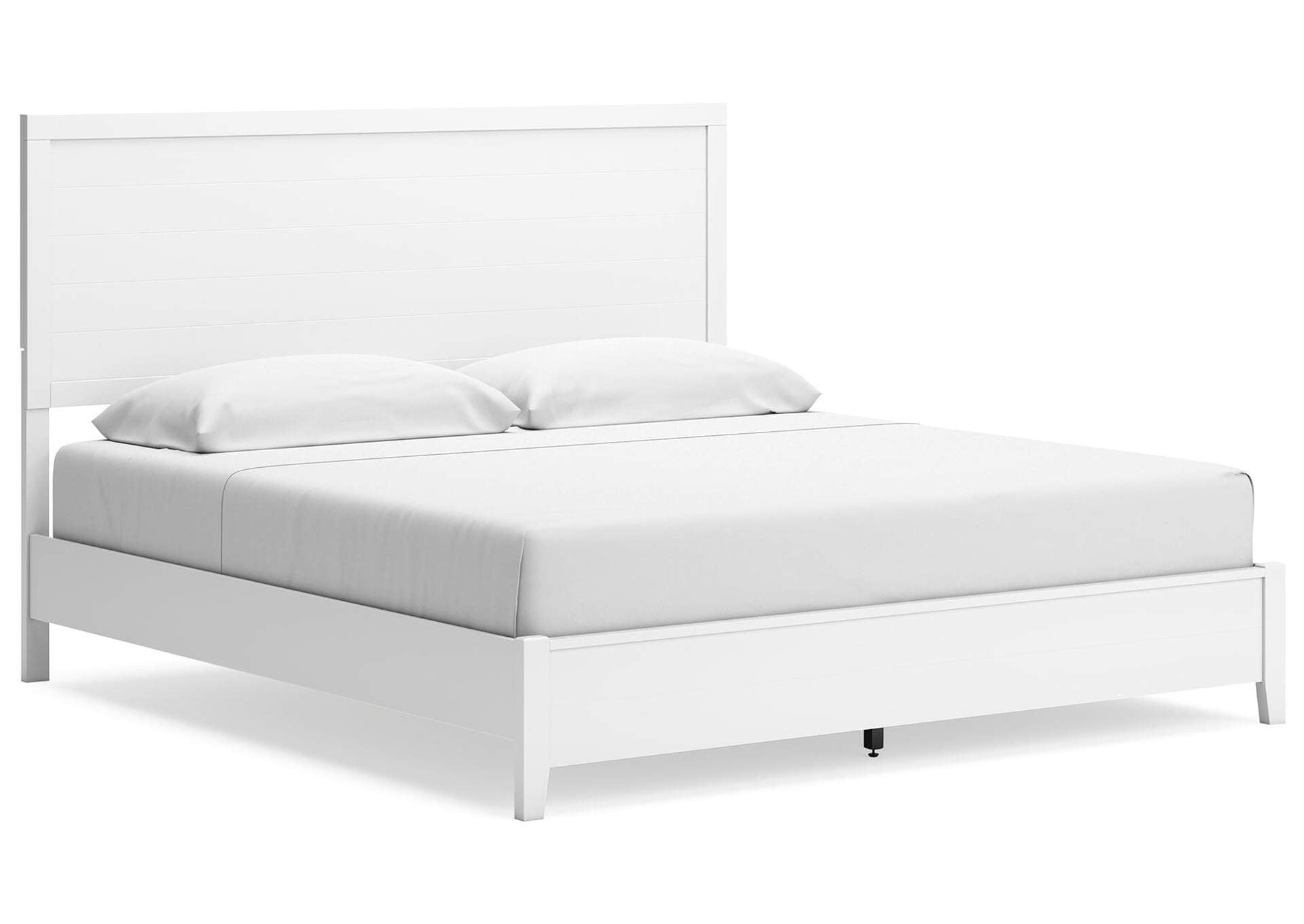 Binterglen King Panel Bed and 2 Nightstands angled view